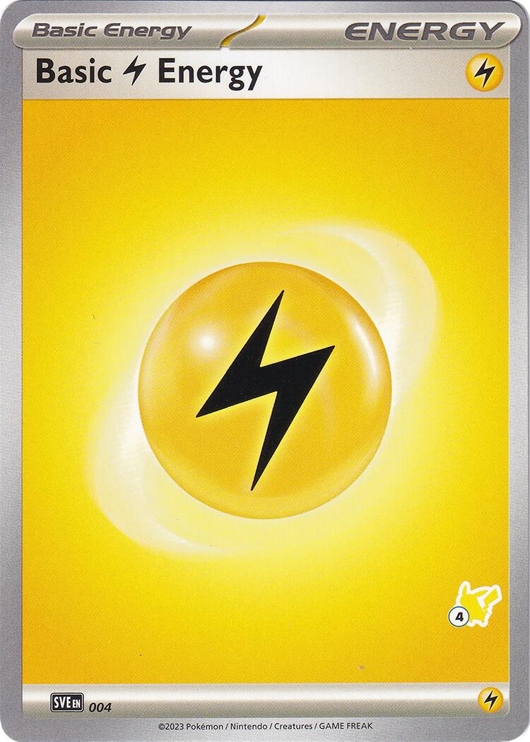 Basic Lightning Energy (004) (Pikachu Stamp #4) [Battle Academy 2024] - Pokémon - Card Brawlers | Quebec | Canada |