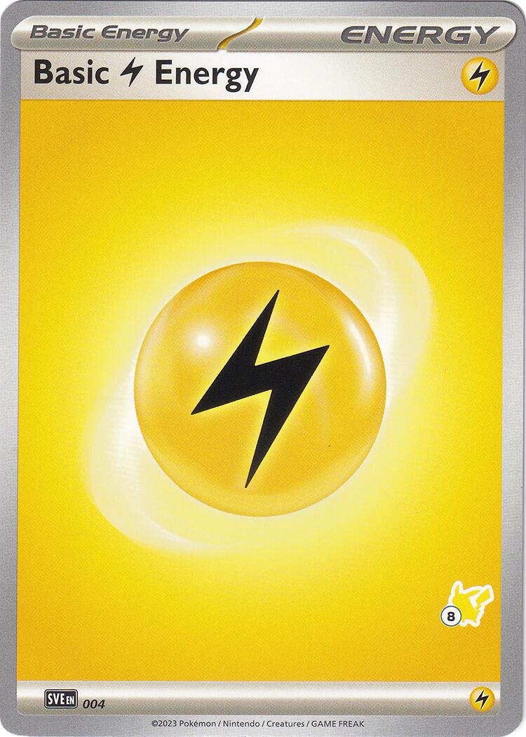 Basic Lightning Energy (004) (Pikachu Stamp #8) [Battle Academy 2024] - Pokémon - Card Brawlers | Quebec | Canada |
