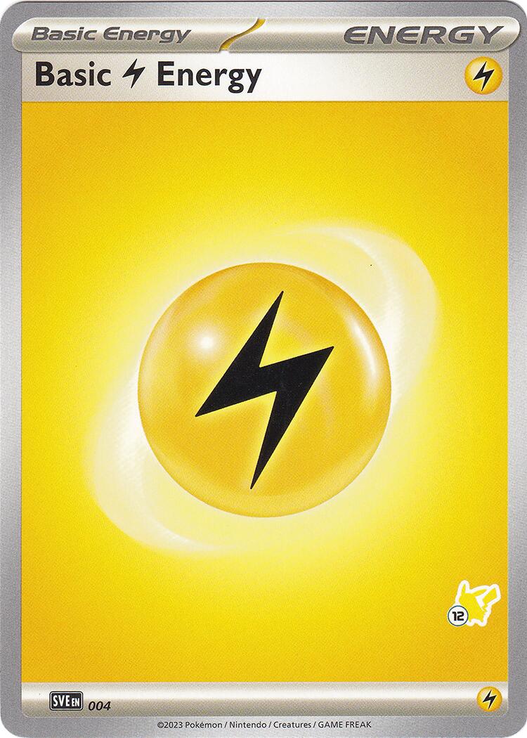 Basic Lightning Energy (004) (Pikachu Stamp #12) [Battle Academy 2024] - Pokémon - Card Brawlers | Quebec | Canada |
