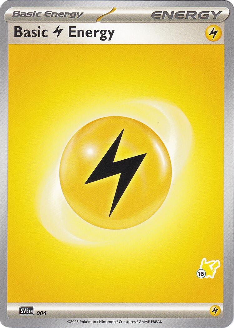 Basic Lightning Energy (004) (Pikachu Stamp #16) [Battle Academy 2024] - Pokémon - Card Brawlers | Quebec | Canada |