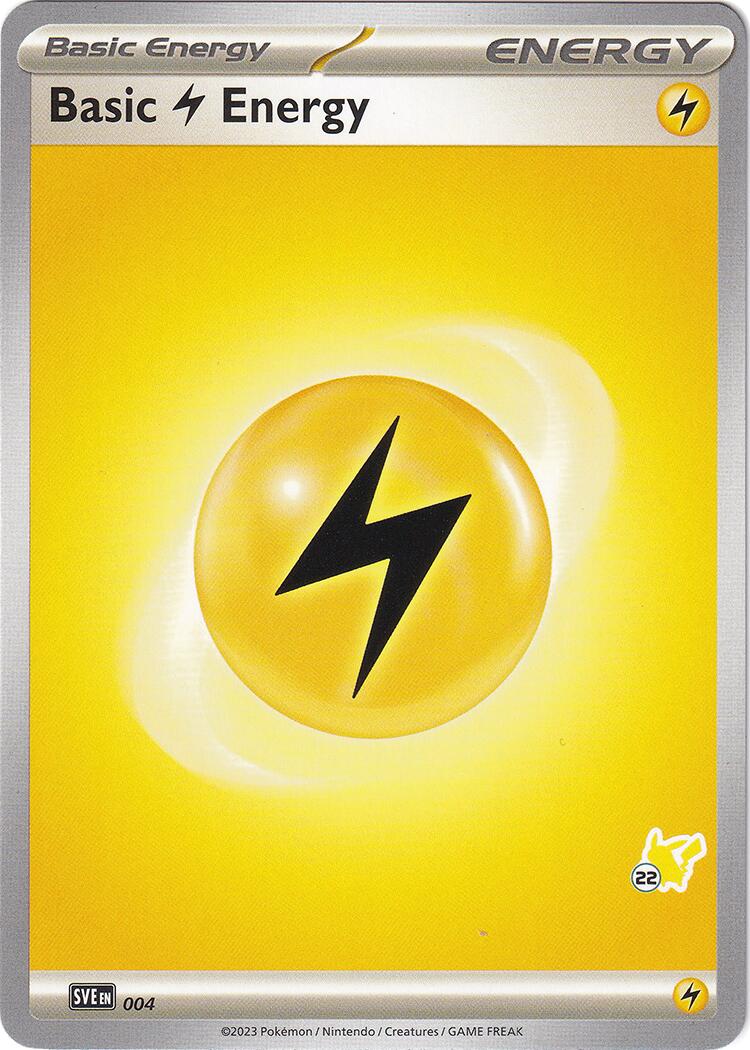 Basic Lightning Energy (004) (Pikachu Stamp #22) [Battle Academy 2024] - Pokémon - Card Brawlers | Quebec | Canada |