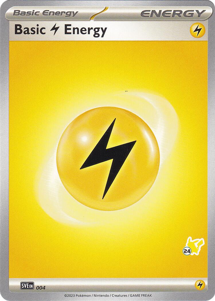 Basic Lightning Energy (004) (Pikachu Stamp #24) [Battle Academy 2024] - Pokémon - Card Brawlers | Quebec | Canada |