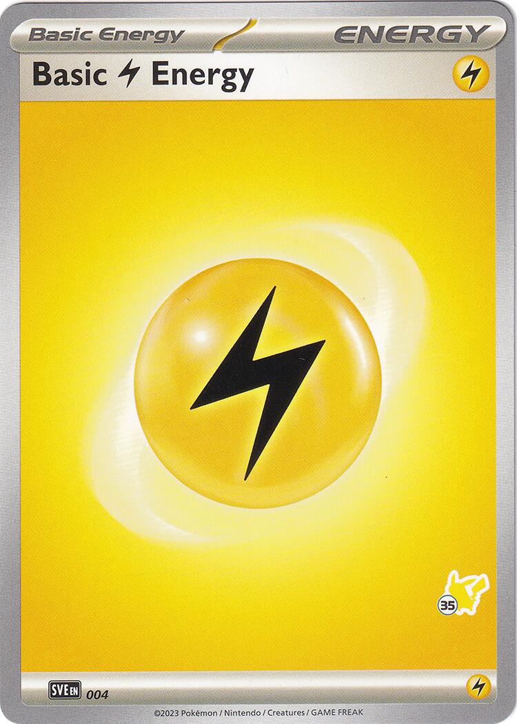 Basic Lightning Energy (004) (Pikachu Stamp #35) [Battle Academy 2024] - Pokémon - Card Brawlers | Quebec | Canada |