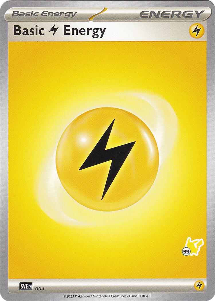 Basic Lightning Energy (004) (Pikachu Stamp #39) [Battle Academy 2024] - Pokémon - Card Brawlers | Quebec | Canada |