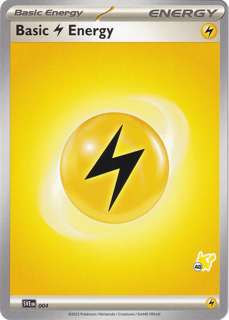 Basic Lightning Energy (004) (Pikachu Stamp #48) [Battle Academy 2024] - Pokémon - Card Brawlers | Quebec | Canada |