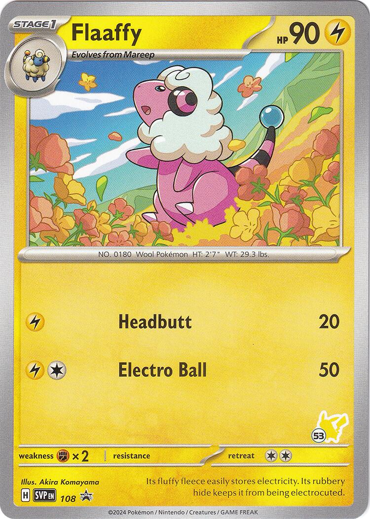 Flaaffy (108) (Pikachu Stamp #53) [Battle Academy 2024] - Pokémon - Card Brawlers | Quebec | Canada |