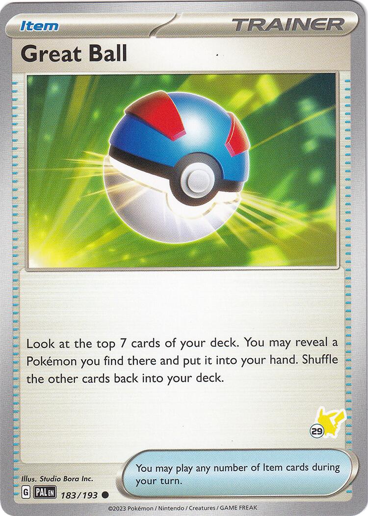 Great Ball (183/193) (Pikachu Stamp #29) [Battle Academy 2024] - Pokémon - Card Brawlers | Quebec | Canada |