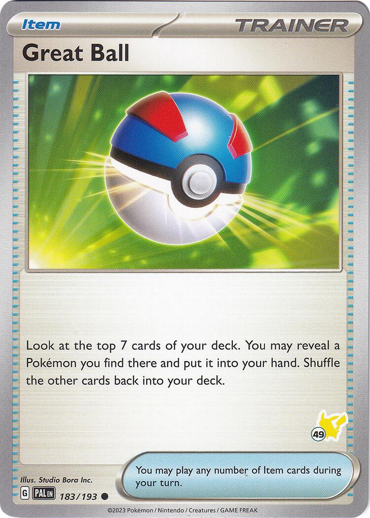 Great Ball (183/193) (Pikachu Stamp #49) [Battle Academy 2024] - Pokémon - Card Brawlers | Quebec | Canada |