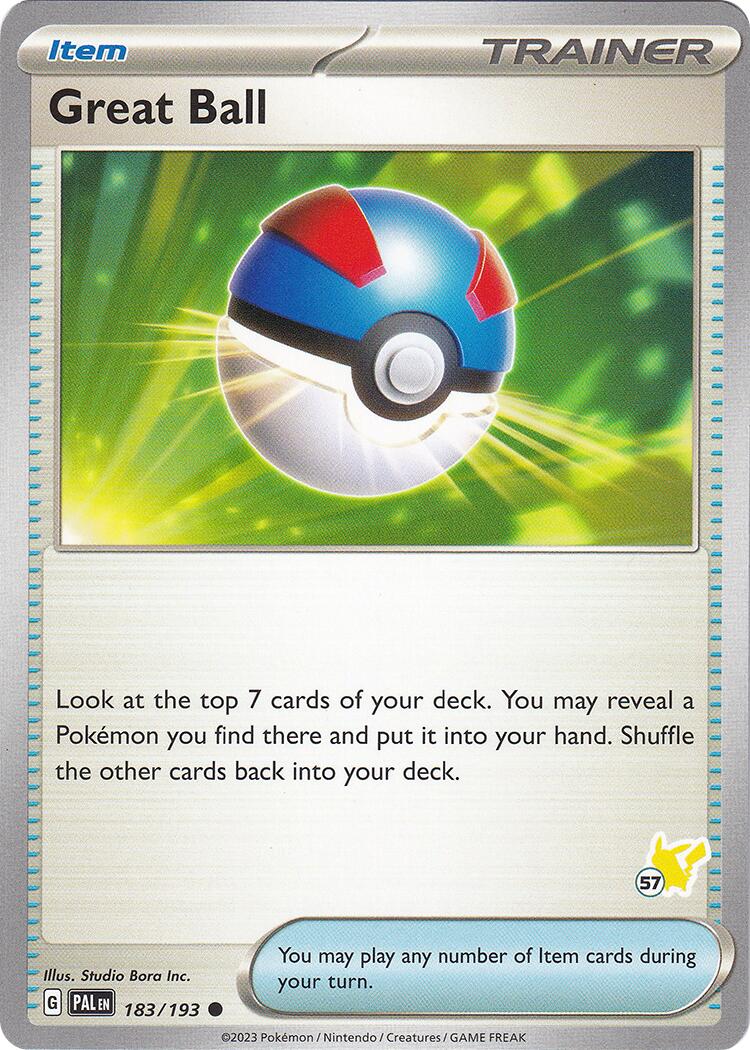 Great Ball (183/193) (Pikachu Stamp #57) [Battle Academy 2024] - Pokémon - Card Brawlers | Quebec | Canada |