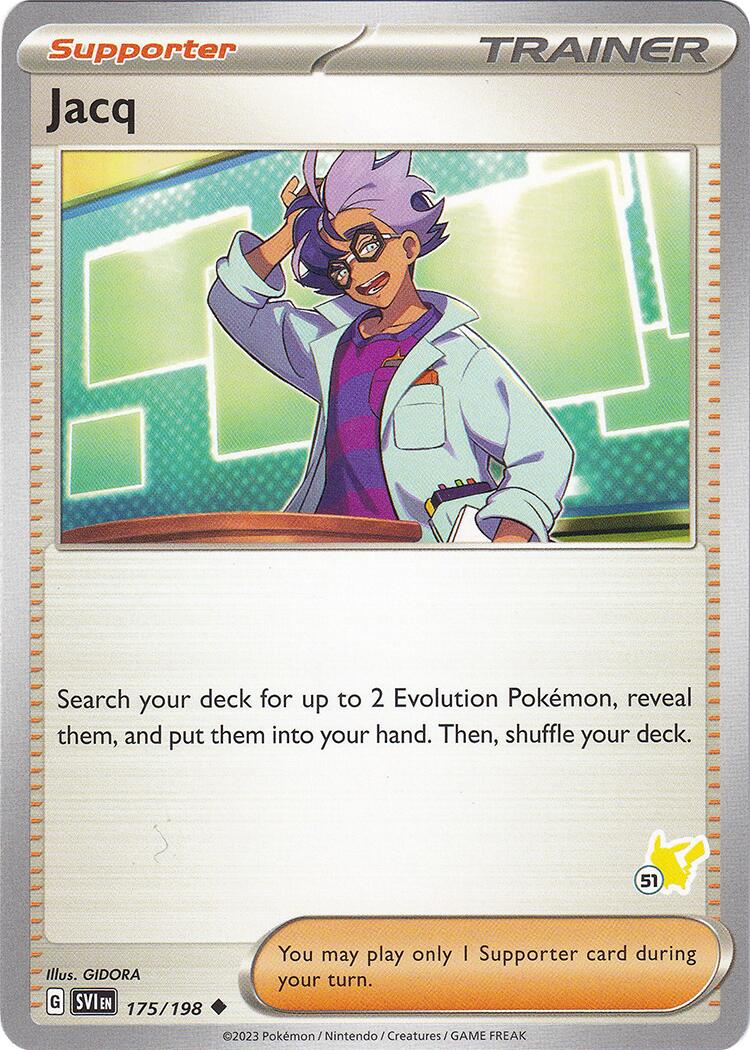 Jacq (175/198) (Pikachu Stamp #51) [Battle Academy 2024] - Pokémon - Card Brawlers | Quebec | Canada |