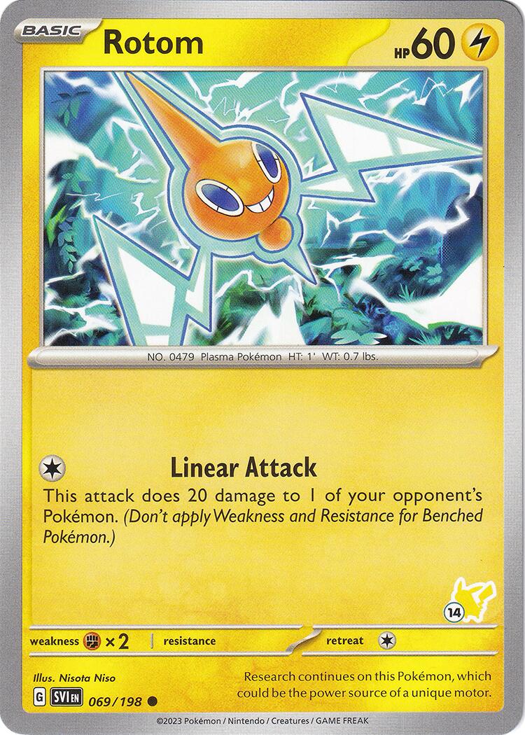 Rotom (069/198) (Pikachu Stamp #14) [Battle Academy 2024] - Pokémon - Card Brawlers | Quebec | Canada |