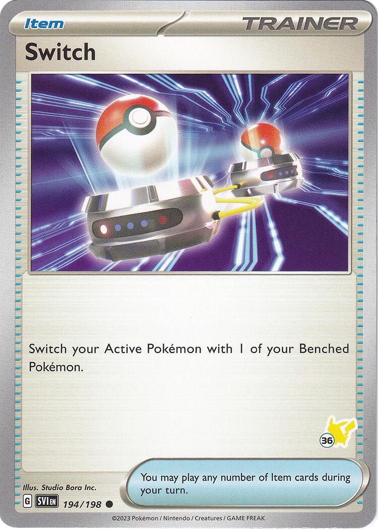 Switch (194/198) (Pikachu Stamp #36) [Battle Academy 2024] - Pokémon - Card Brawlers | Quebec | Canada |