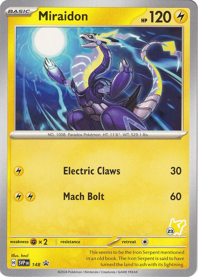 Miraidon (148) (Pikachu Stamp #23) [Battle Academy 2024] - Pokémon - Card Brawlers | Quebec | Canada |