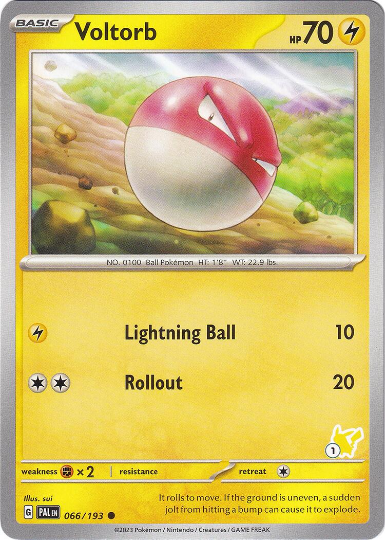 Voltorb (066/193) (Pikachu Stamp #1) [Battle Academy 2024] - Pokémon - Card Brawlers | Quebec | Canada |