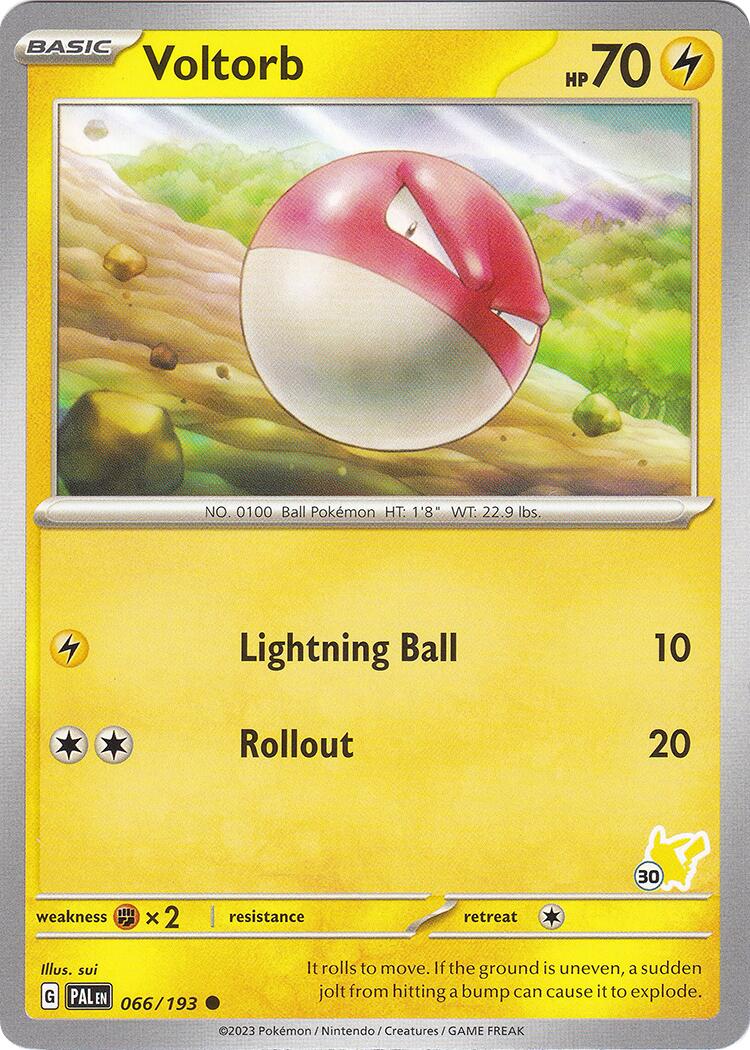Voltorb (066/193) (Pikachu Stamp #30) [Battle Academy 2024] - Pokémon - Card Brawlers | Quebec | Canada |