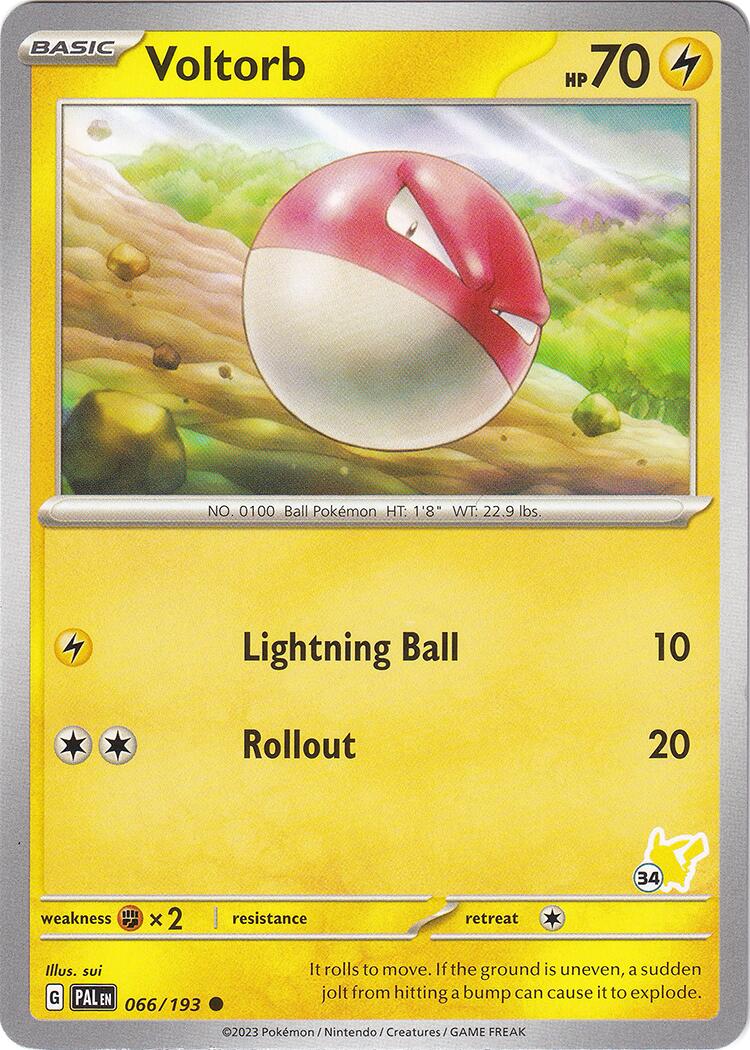 Voltorb (066/193) (Pikachu Stamp #34) [Battle Academy 2024] - Pokémon - Card Brawlers | Quebec | Canada |