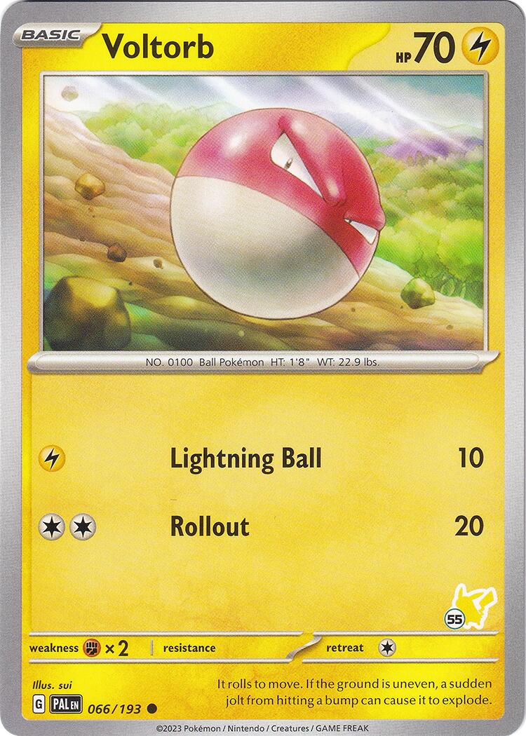 Voltorb (066/193) (Pikachu Stamp #55) [Battle Academy 2024] - Pokémon - Card Brawlers | Quebec | Canada |