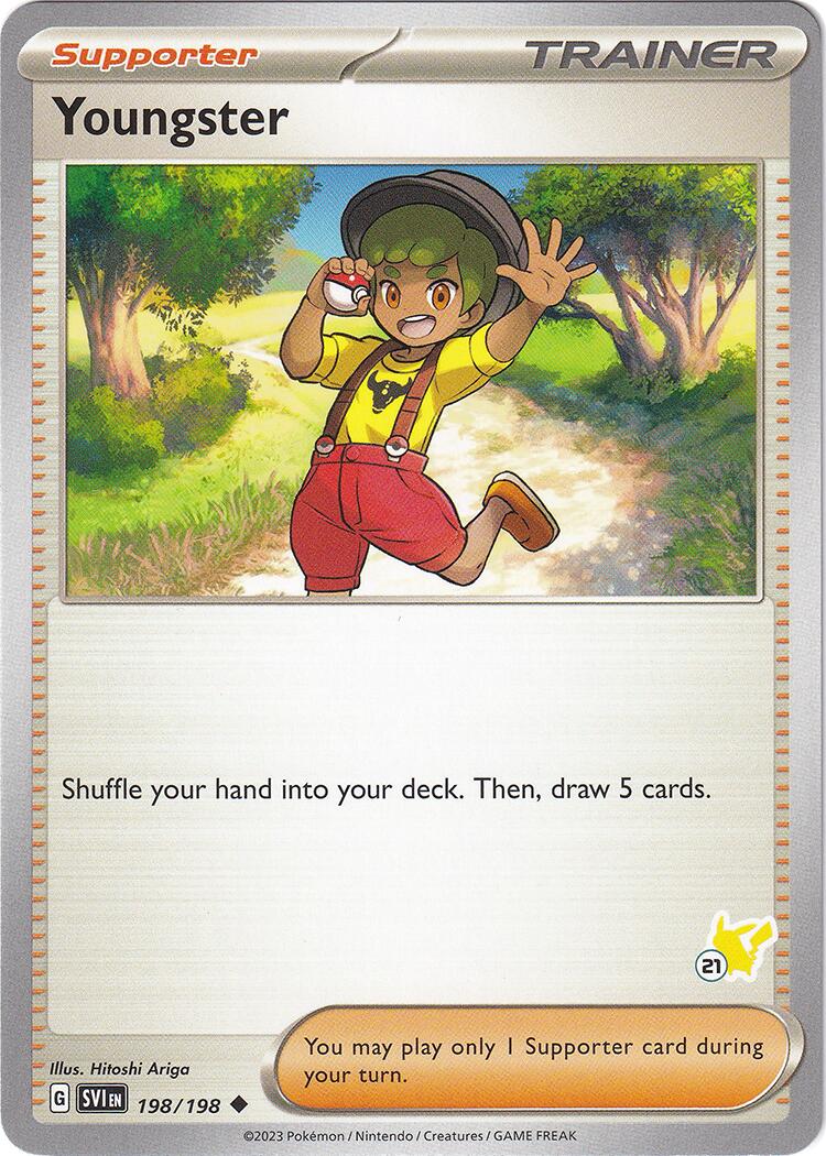 Youngster (198/198) (Pikachu Stamp #21) [Battle Academy 2024] - Pokémon - Card Brawlers | Quebec | Canada |