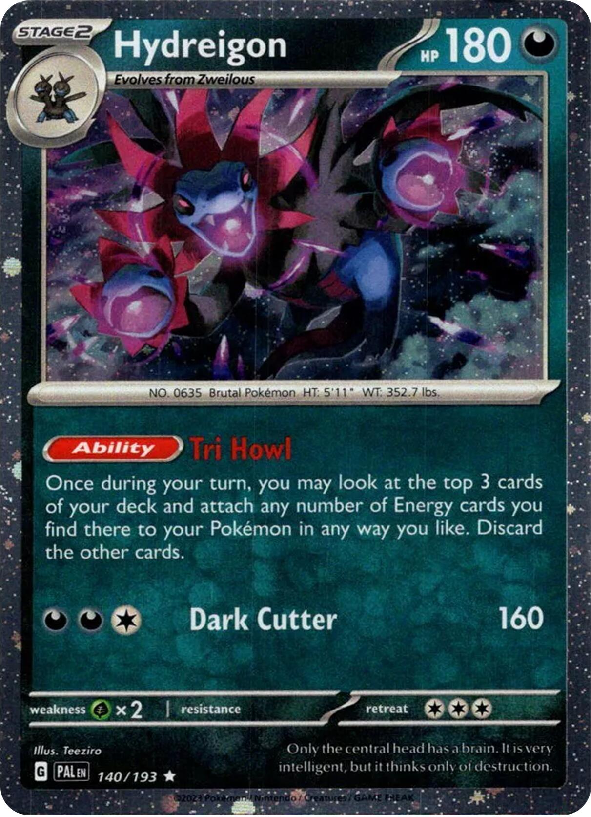 Hydreigon (140/193) (Cosmo Holo) [Scarlet & Violet: Paldea Evolved] - Pokémon - Card Brawlers | Quebec | Canada |