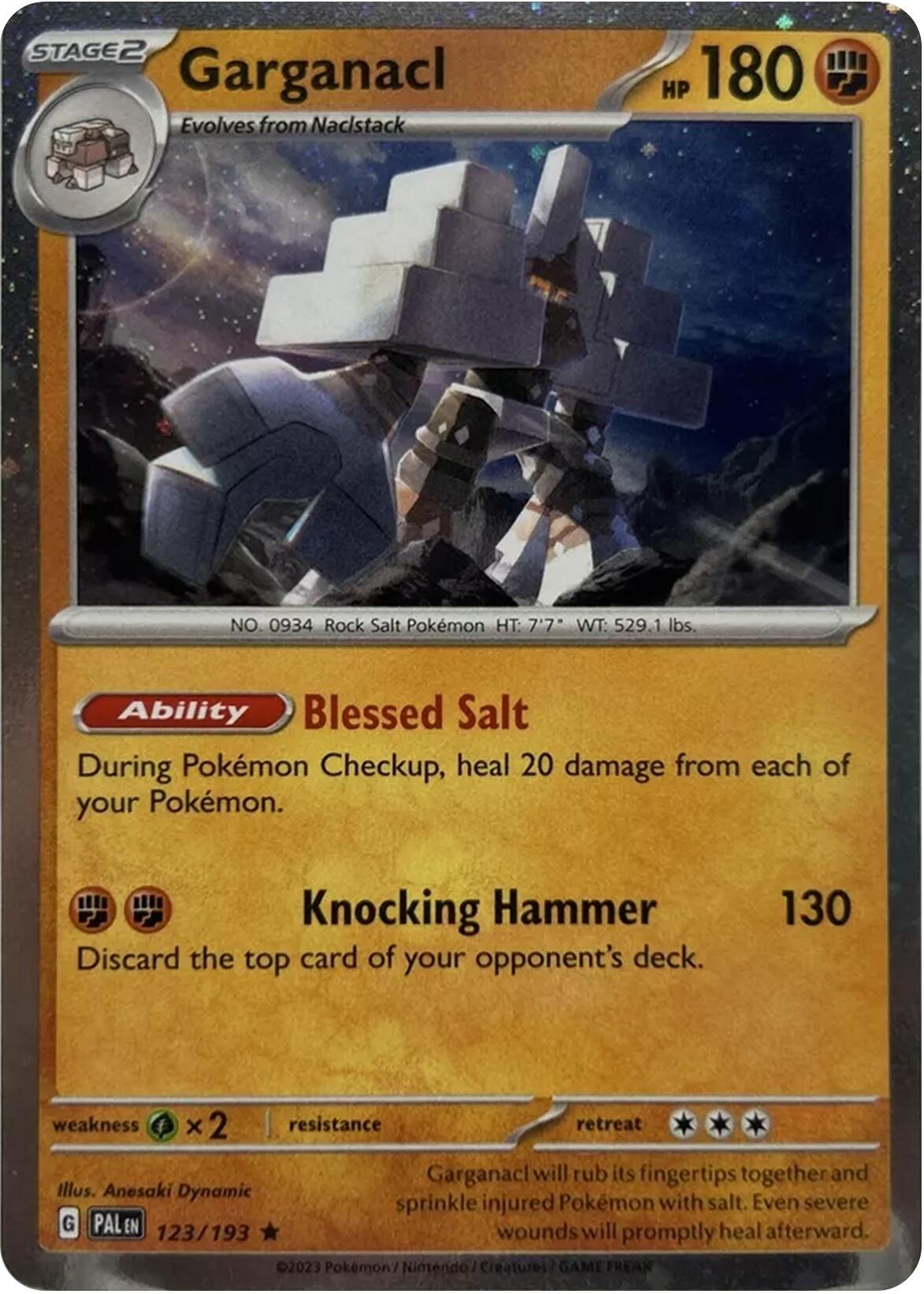 Garganacl (123/193) (Cosmos Holo) [Scarlet & Violet: Paldea Evolved] - Pokémon - Card Brawlers | Quebec | Canada |