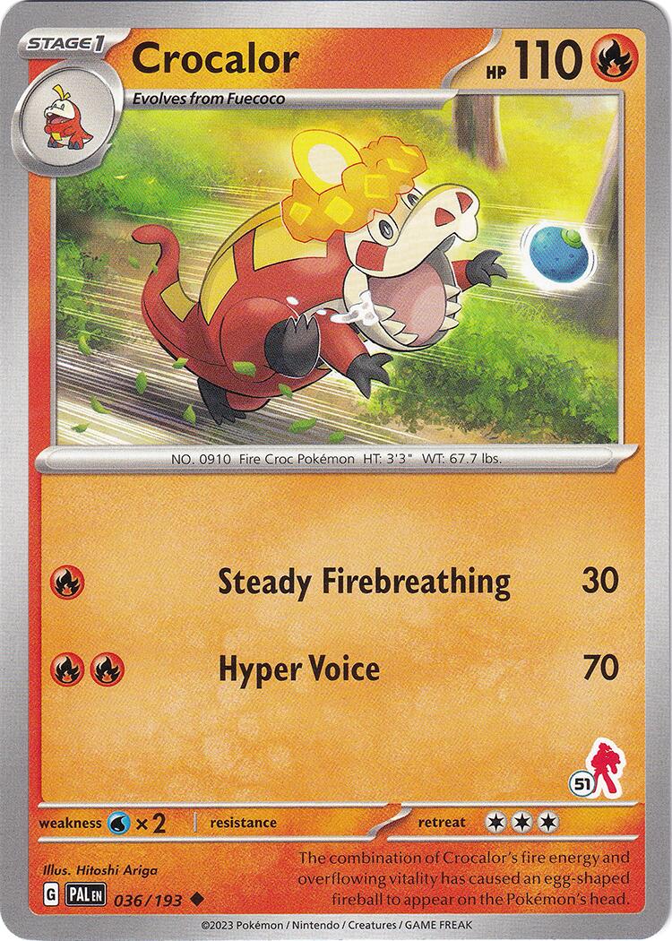 Crocalor (036/193) (Armarouge Stamp #51) [Battle Academy 2024] - Pokémon - Card Brawlers | Quebec | Canada |