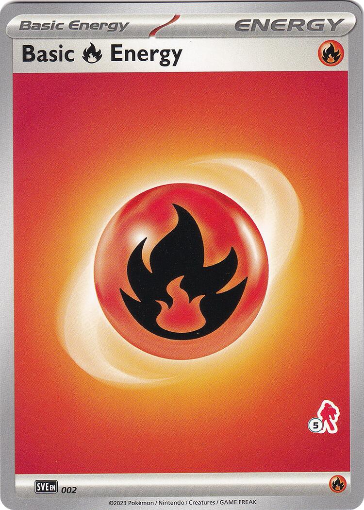 Basic Fire Energy (002) (Armarouge Stamp #5) [Battle Academy 2024] - Pokémon - Card Brawlers | Quebec | Canada |