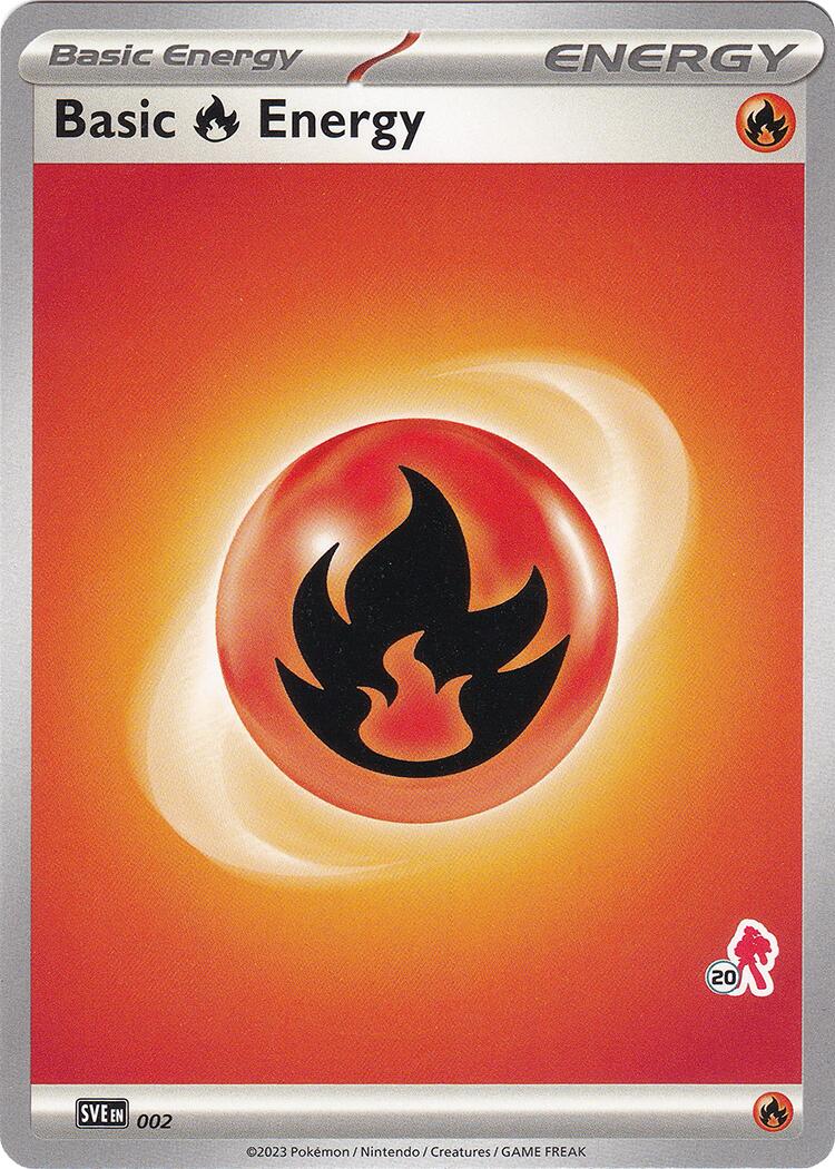 Basic Fire Energy (002) (Armarouge Stamp #20) [Battle Academy 2024] - Pokémon - Card Brawlers | Quebec | Canada |