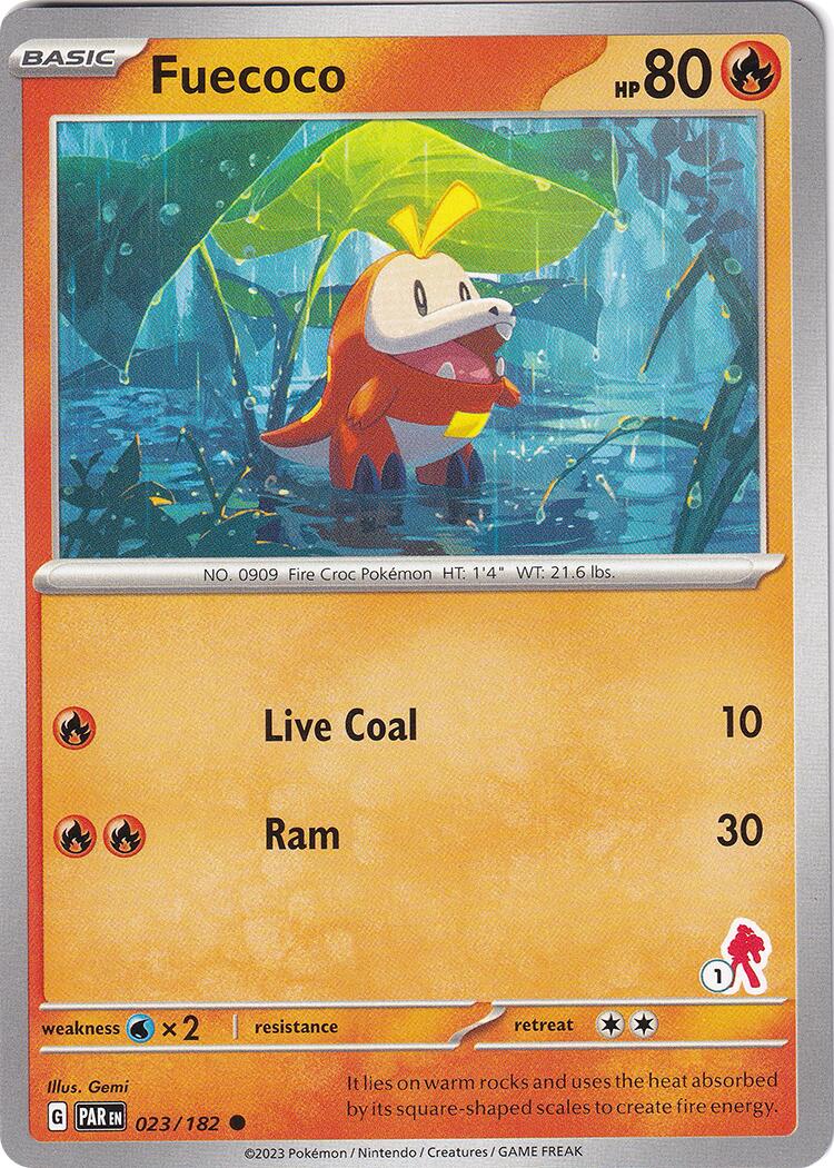 Fuecoco (023/182) (Armarouge Stamp #1) [Battle Academy 2024] - Pokémon - Card Brawlers | Quebec | Canada |