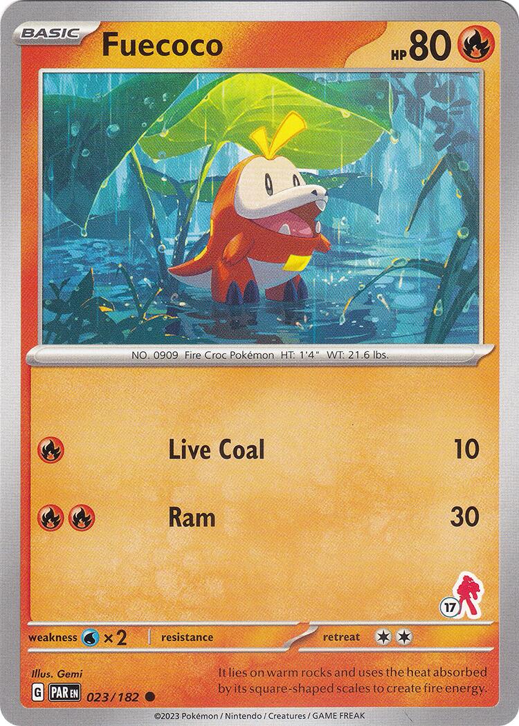 Fuecoco (023/182) (Armarouge Stamp #17) [Battle Academy 2024] - Pokémon - Card Brawlers | Quebec | Canada |
