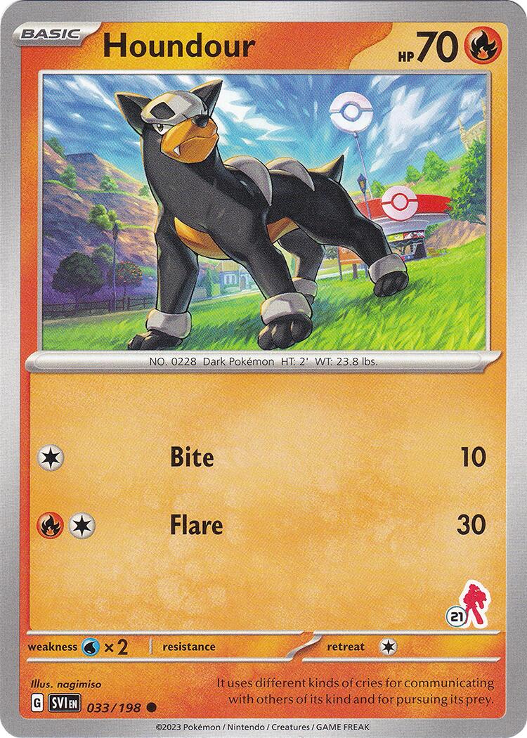 Houndour (033/198) (Armarouge Stamp #21) [Battle Academy 2024] - Pokémon - Card Brawlers | Quebec | Canada |