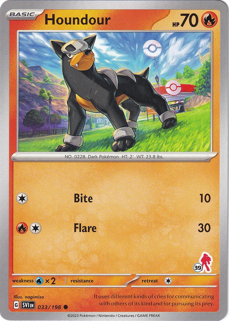 Houndour (033/198) (Armarouge Stamp #39) [Battle Academy 2024] - Pokémon - Card Brawlers | Quebec | Canada |