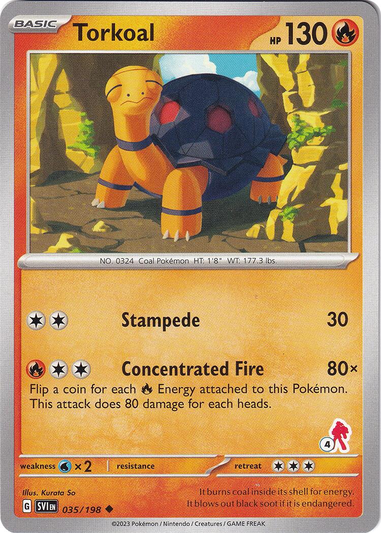 Torkoal (035/198) (Armarouge Stamp #4) [Battle Academy 2024] - Pokémon - Card Brawlers | Quebec | Canada |