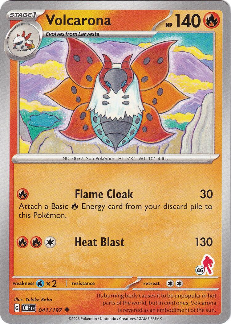 Volcarona (041/197) (Armarouge Stamp #46) [Battle Academy 2024] - Pokémon - Card Brawlers | Quebec | Canada |