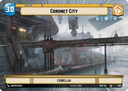 Coronet City // Shield (303 // T04) (Hyperspace) (303 // T04) [Shadows of the Galaxy] - Fantasy Flight Games - Card Brawlers | Quebec | Canada |