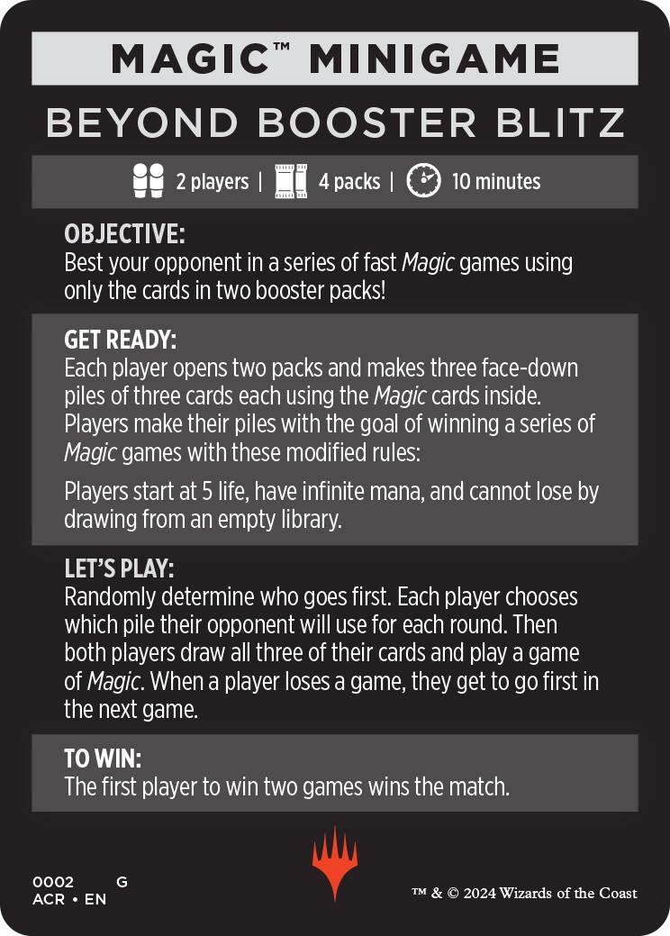 Beyond Booster Blitz (Magic Minigame) [Assassin's Creed Minigame] - Magic: The Gathering - Card Brawlers | Quebec | Canada |