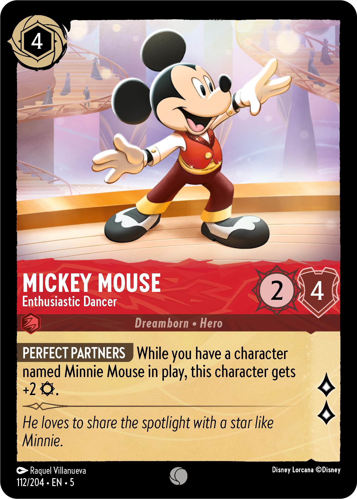 Mickey Mouse - Enthusiastic Dancer (112/204) [Shimmering Skies] - Disney - Card Brawlers | Quebec | Canada |