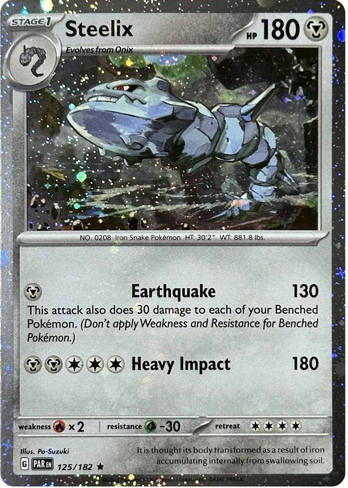 Steelix (125/182) (Cosmos Holo) [Scarlet & Violet: Paradox Rift] - Pokémon - Card Brawlers | Quebec | Canada |