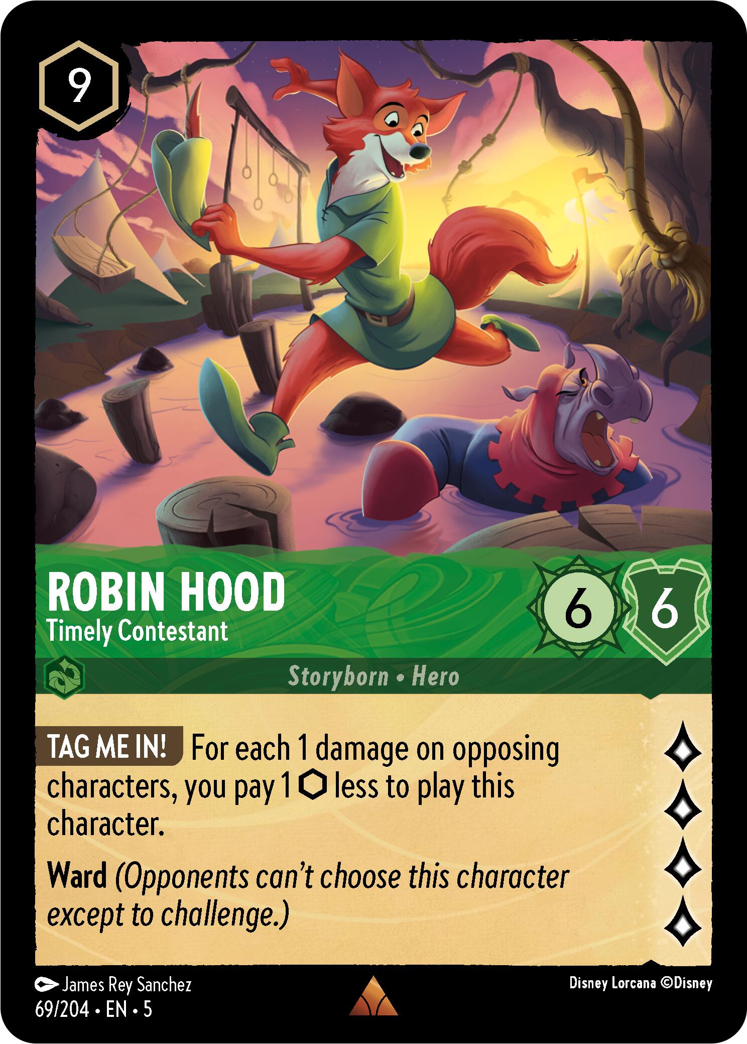 Robin Hood - Timely Contestant (69/204) [Shimmering Skies] - Disney - Card Brawlers | Quebec | Canada |