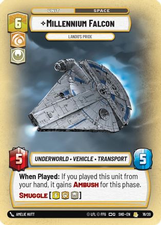 Millennium Falcon - Lando's Pride (16/20) (16/20) [Shadows of the Galaxy: Weekly Play] - Fantasy Flight Games - Card Brawlers | Quebec | Canada |