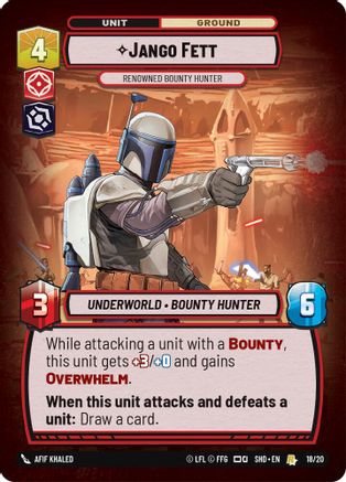 Jango Fett - Renowned Bounty Hunter (18/20) (18/20) [Shadows of the Galaxy: Weekly Play] - Fantasy Flight Games - Card Brawlers | Quebec | Canada |