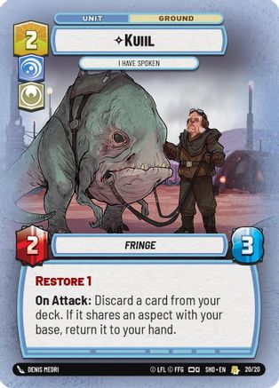 Kuiil - I Have Spoken (20/20) (20/20) [Shadows of the Galaxy: Weekly Play] - Fantasy Flight Games - Card Brawlers | Quebec | Canada |