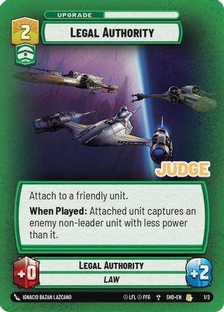 Legal Authority (1/2) (1/2) [Judge Promos] - Fantasy Flight Games - Card Brawlers | Quebec | Canada |