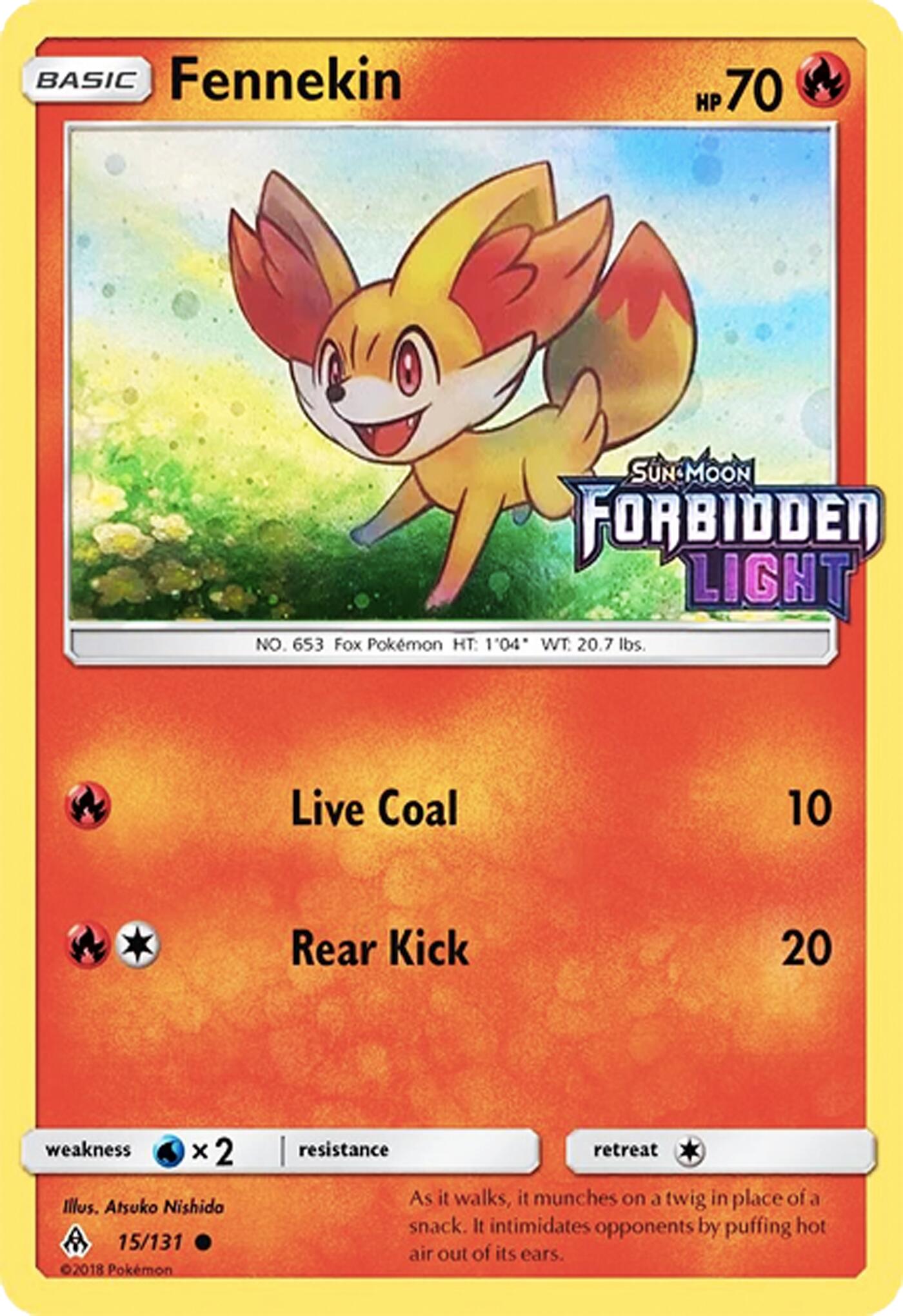 Fennekin (15/131) (Cosmos Holo) (Toys R' Us Promo) [Sun & Moon: Forbidden Light] - Pokémon - Card Brawlers | Quebec | Canada |