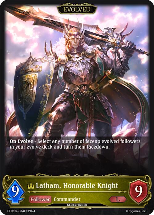 Latham, Honorable Knight (Evolved) (GFB01a-004EN) [Gloryfinder Bundle 01: Guide to Glory] - Bushiroad - Card Brawlers | Quebec | Canada |