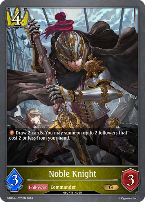 Noble Knight (GFB01a-020EN) [Gloryfinder Bundle 01: Guide to Glory] - Bushiroad - Card Brawlers | Quebec | Canada |