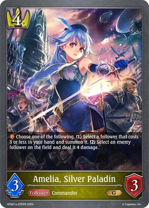 Amelia, Silver Paladin (GFB01a-025EN) [Gloryfinder Bundle 01: Guide to Glory] - Bushiroad - Card Brawlers | Quebec | Canada |