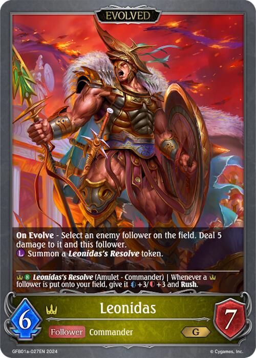 Leonidas (Evolved) (GFB01a-027EN) [Gloryfinder Bundle 01: Guide to Glory] - Bushiroad - Card Brawlers | Quebec | Canada |