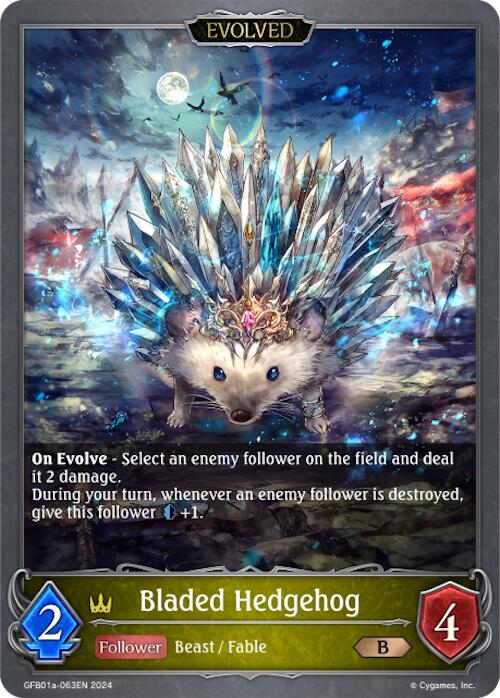 Bladed Hedgehog (Evolved) (GFB01a-063EN) [Gloryfinder Bundle 01: Guide to Glory] - Bushiroad - Card Brawlers | Quebec | Canada |