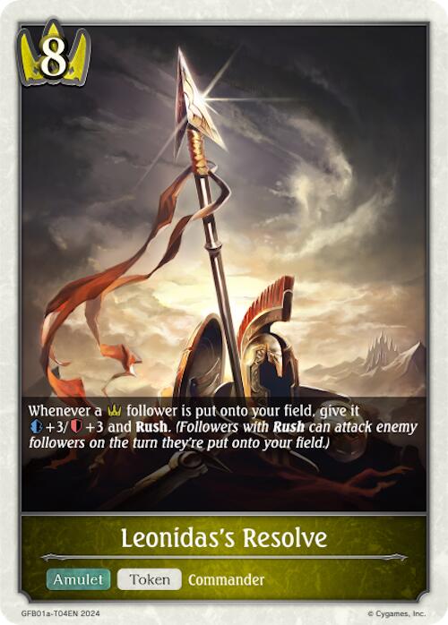 Leonidas's Resolve (GFB01a-T04EN) [Gloryfinder Bundle 01: Guide to Glory] - Bushiroad - Card Brawlers | Quebec | Canada |