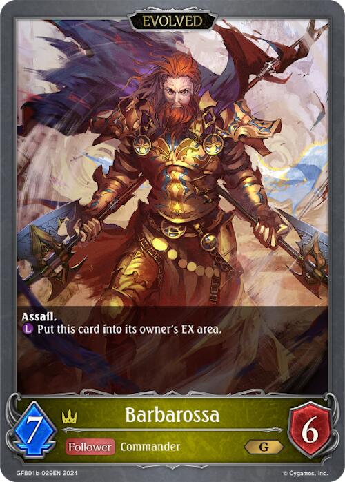 Barbarossa (Evolved) (GFB01b-029EN) [Gloryfinder Bundle 01: Guide to Glory] - Bushiroad - Card Brawlers | Quebec | Canada |